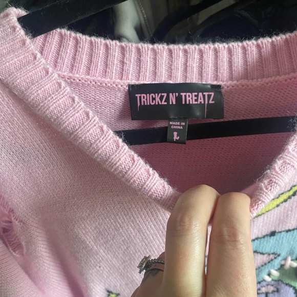 Dolls Kill pink bear sweater - Picture 2 of 3